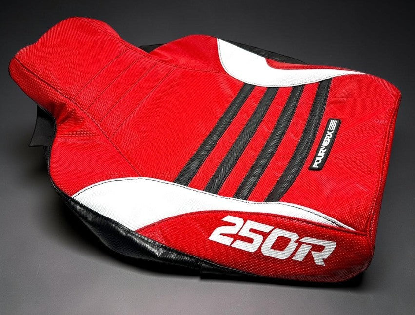 HONDA TRX250R 88/89 SEAT COVER - RED / BLACK / WHITE / 250R LOGO