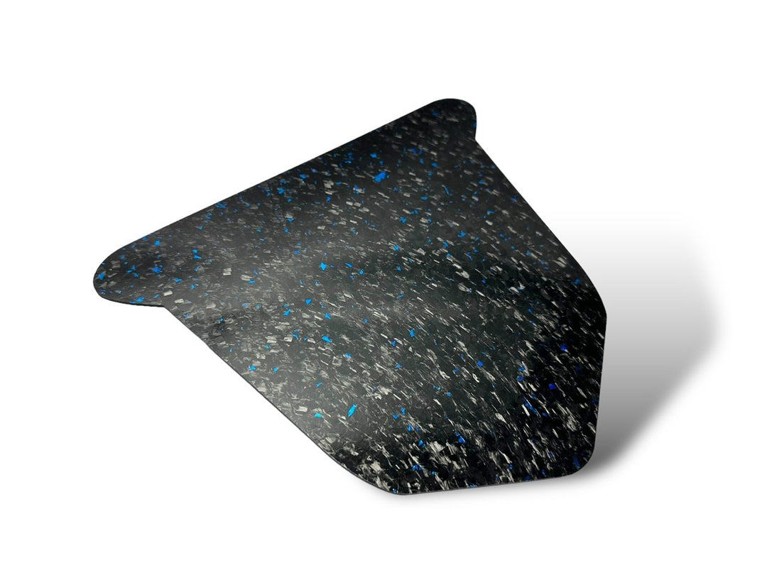UNIVERSAL 'BLUE DISCO' FORGED CARBON FIBER REAR NUMBER PLATE