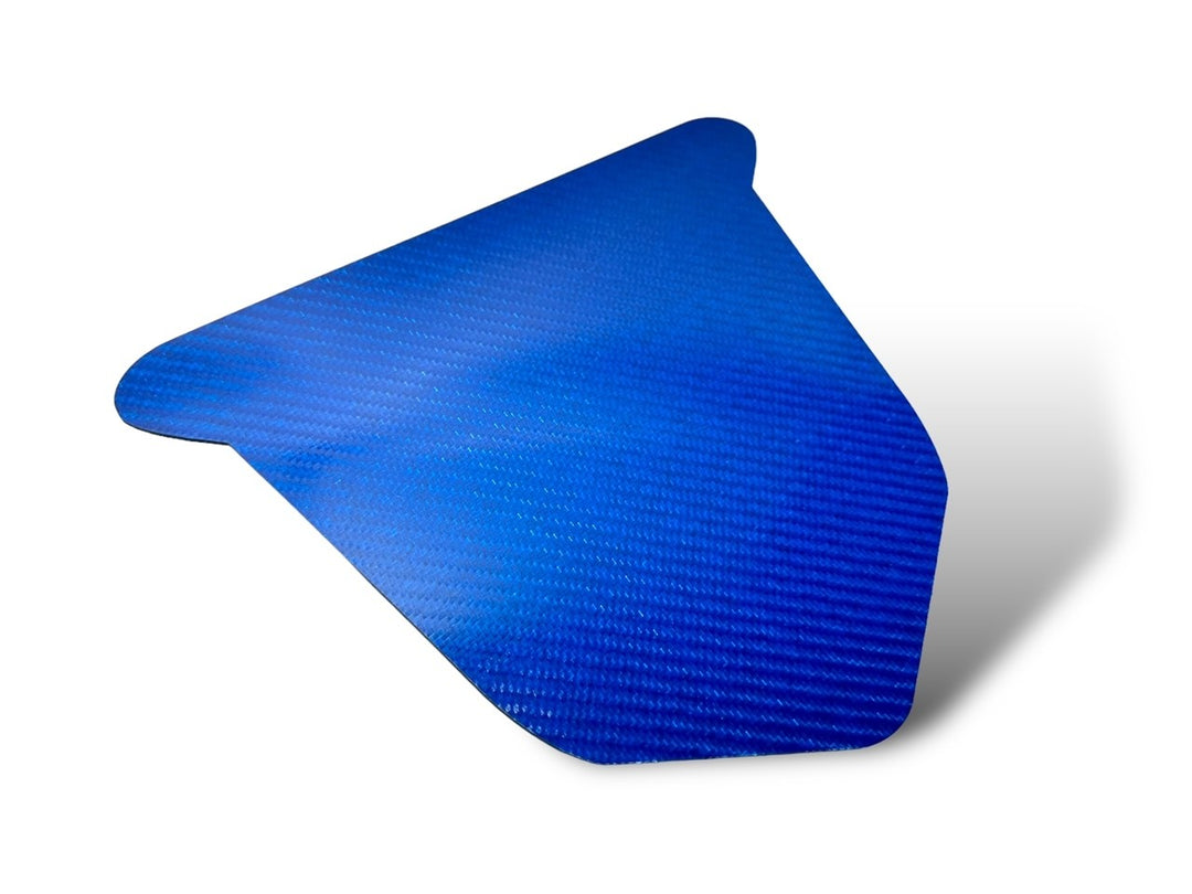 UNIVERSAL BLUE HYBRID CARBON FIBER REAR NUMBER PLATE