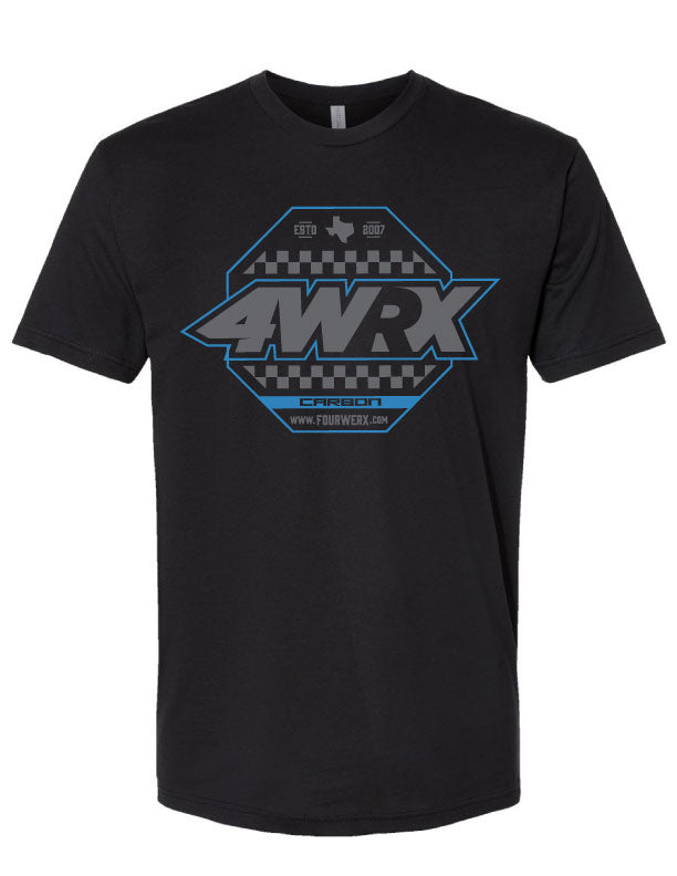 FOURWERX CHECKER TEE SHIRT BLACK - MTO