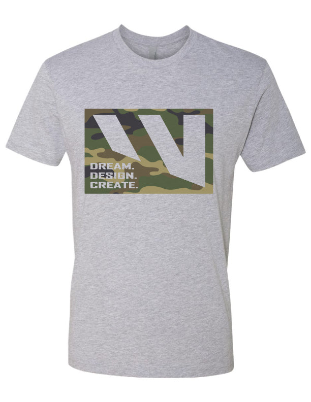 FOURWERX DDC CAMO TEE SHIRT GREY - MTO