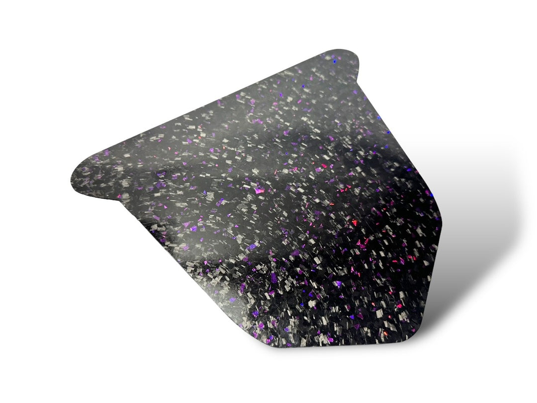 UNIVERSAL 'PURPLE DISCO' FORGED CARBON FIBER REAR NUMBER PLATE