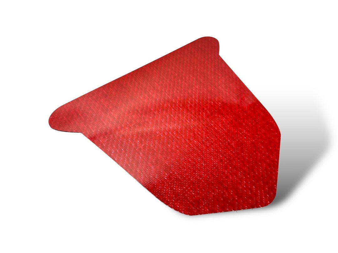 UNIVERSAL RED HYBRID CARBON FIBER REAR NUMBER PLATE