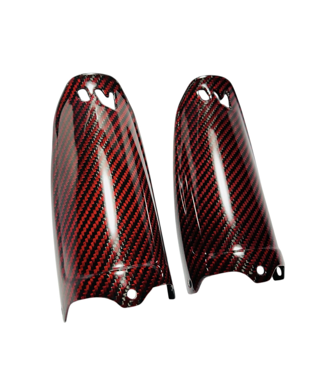 CARBON FIBER ROOST GUARDS - ELKA STAGE 5 RED WEAVE