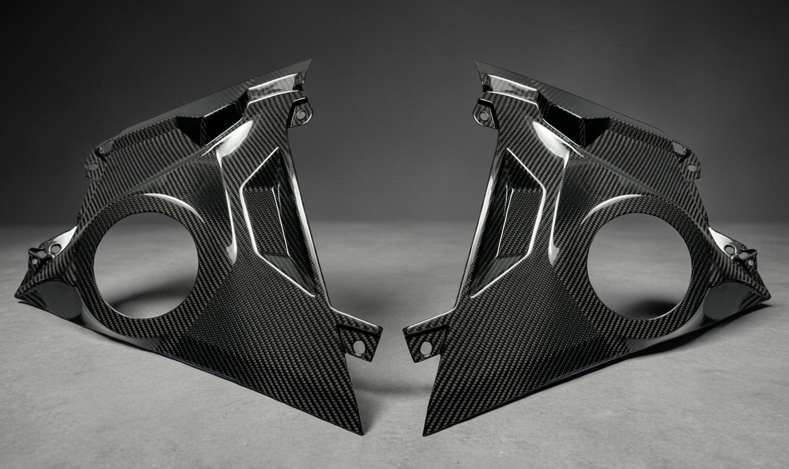 CAN AM MAVERICK R CARBON FIBER DASH SPEAKER PANELS / 6.5
