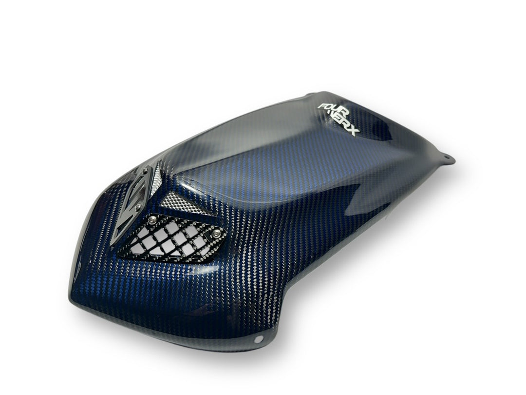 TRX450R 'A57' BLUE WEAVE CARBON FIBER HOOD