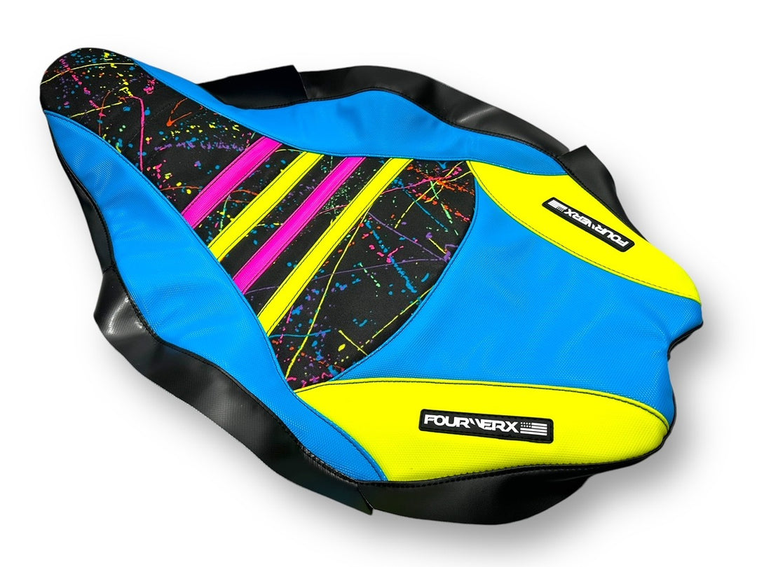 YAMAHA 09+ YFZ450R/X v2 SEAT COVER - SPLATTER CMYK