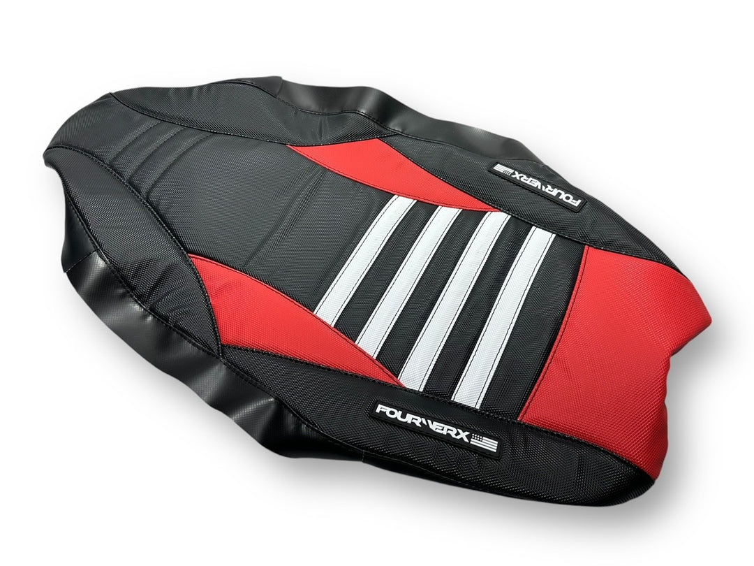 HONDA TRX450R v3 SEAT COVER - BLACK / RED WHITE