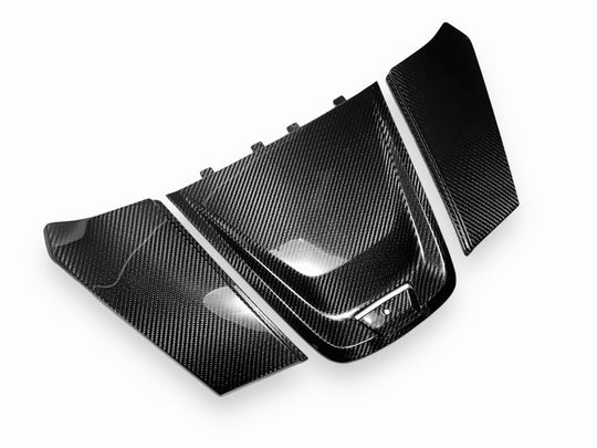 CAN AM MAVERICK R CARBON FIBER 3 PC UPPER CENTER DASH TRIM KIT