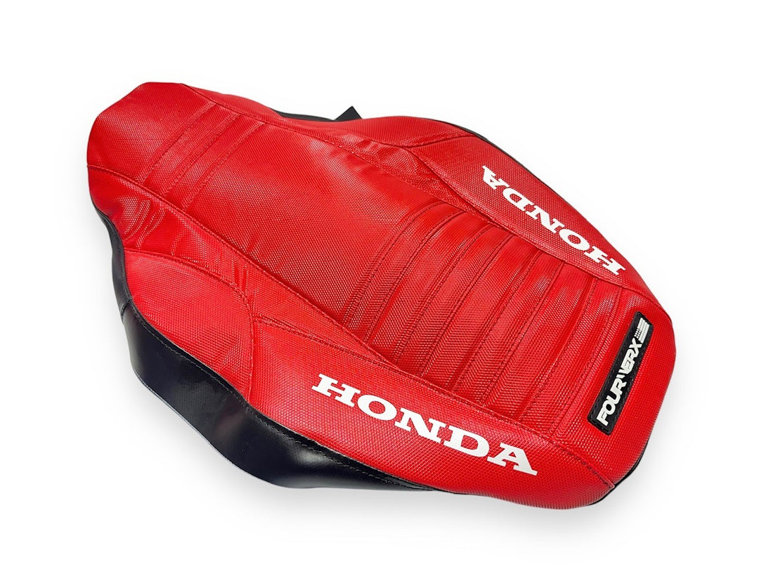 HONDA TRX90 (2006+) SEAT COVER - RED GRIPPER / HONDA LOGOS