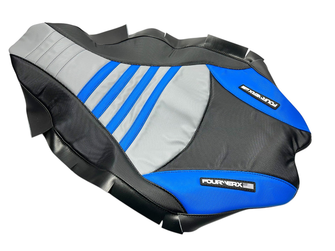 YAMAHA 09+ YFZ450R/X v2 SEAT COVER - GREY / TM BLUE / BLACK