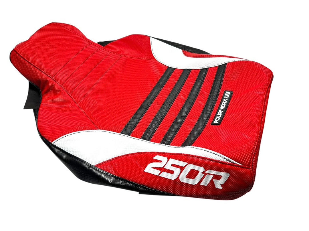 HONDA TRX250R 88/89 SEAT COVER - RED / BLACK / WHITE / 250R LOGO