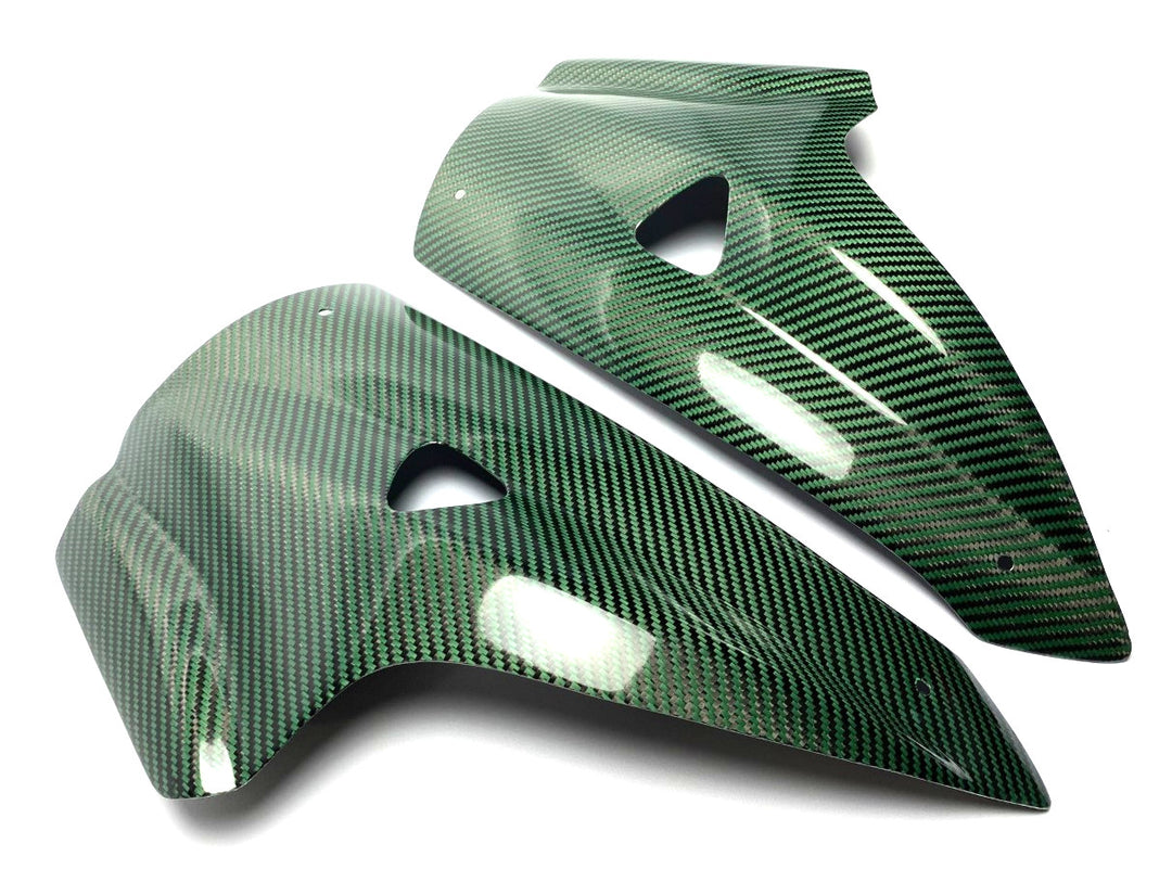 KFX450 R 'GREEN WEAVE' CARBON FIBER UNDER SHROUDS