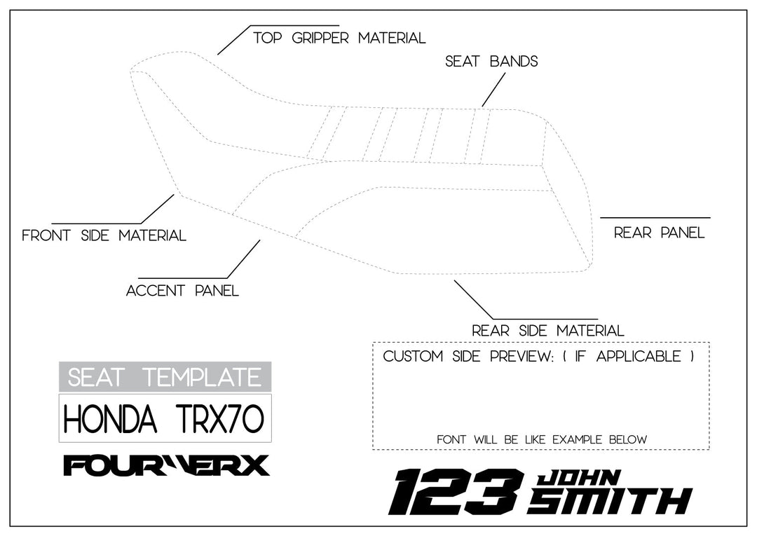 HONDA TRX70 CUSTOM SEAT COVER | LIVE PREVIEW