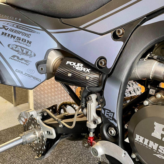 UNIVERSAL CARBON FIBER ATV REAR HEAT SHIELD