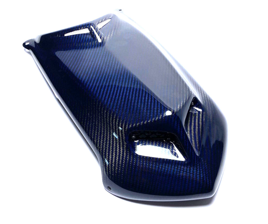 TRX450R 'X7' BLUE WEAVE CARBON FIBER HOOD