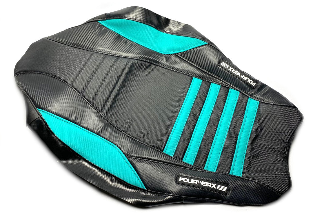 HONDA TRX450R v4 SEAT COVER - BLACK / SEAFOAM / BLACK CARBON