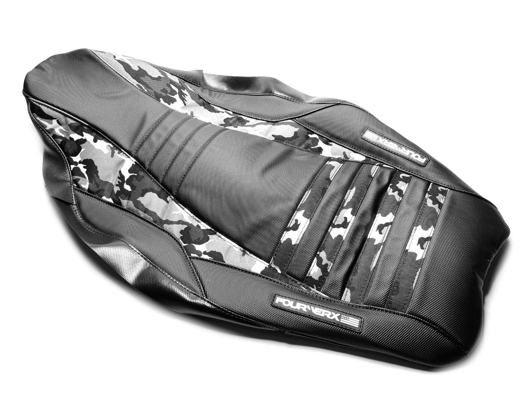 HONDA TRX450R v4 SEAT COVER - BLACK / GREY CAMO