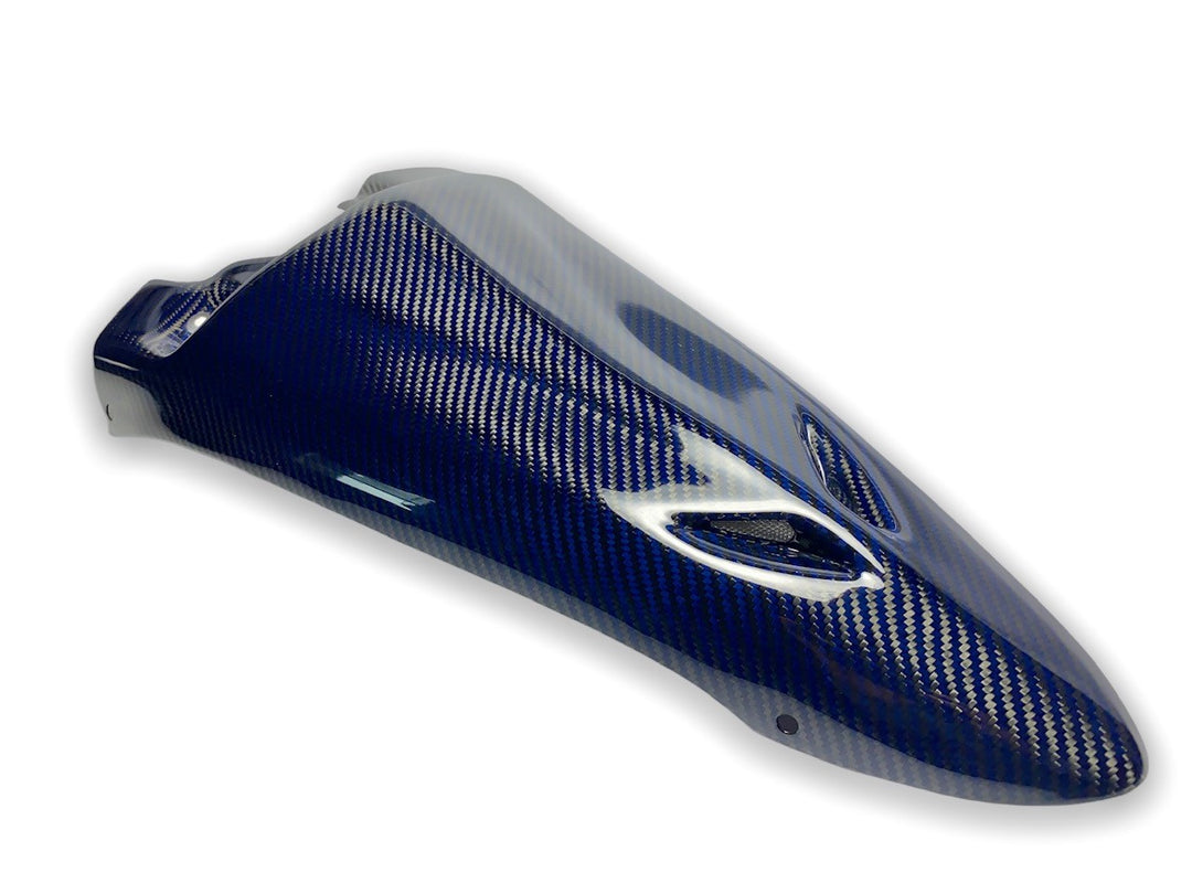 14+ YFZ450R TWIN SCOOPED 'BLUE WEAVE' CARBON FIBER HOOD