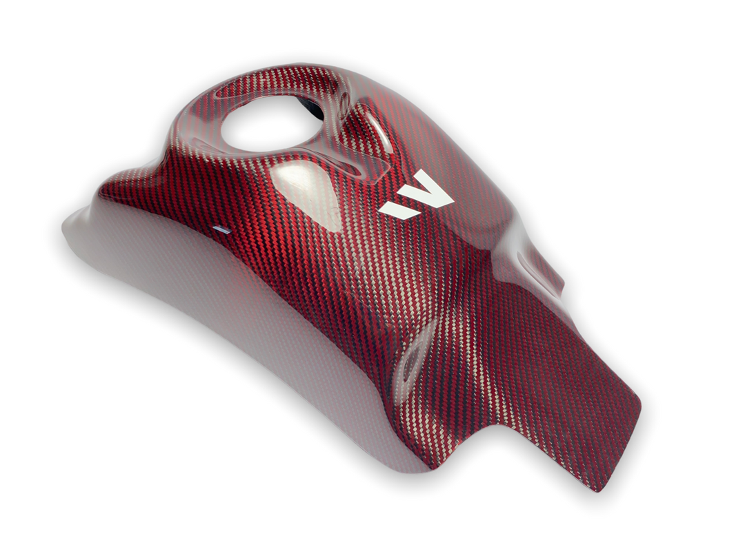 TRX250R RED WEAVE CARBON FIBER / KEVLAR TANK COVER