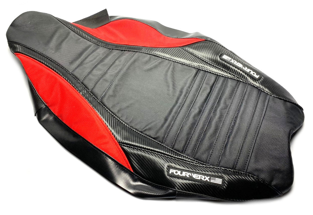 HONDA TRX450R v2 SEAT COVER - BLACK / RED