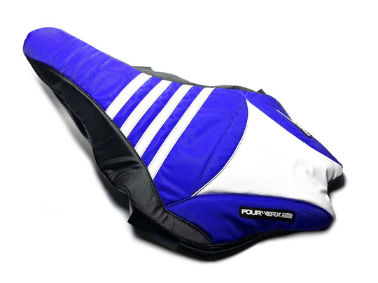 YAMAHA 09+ YFZ450R HUMP SEAT KIT ( COVER & FOAM ) - BLUE / WHITE
