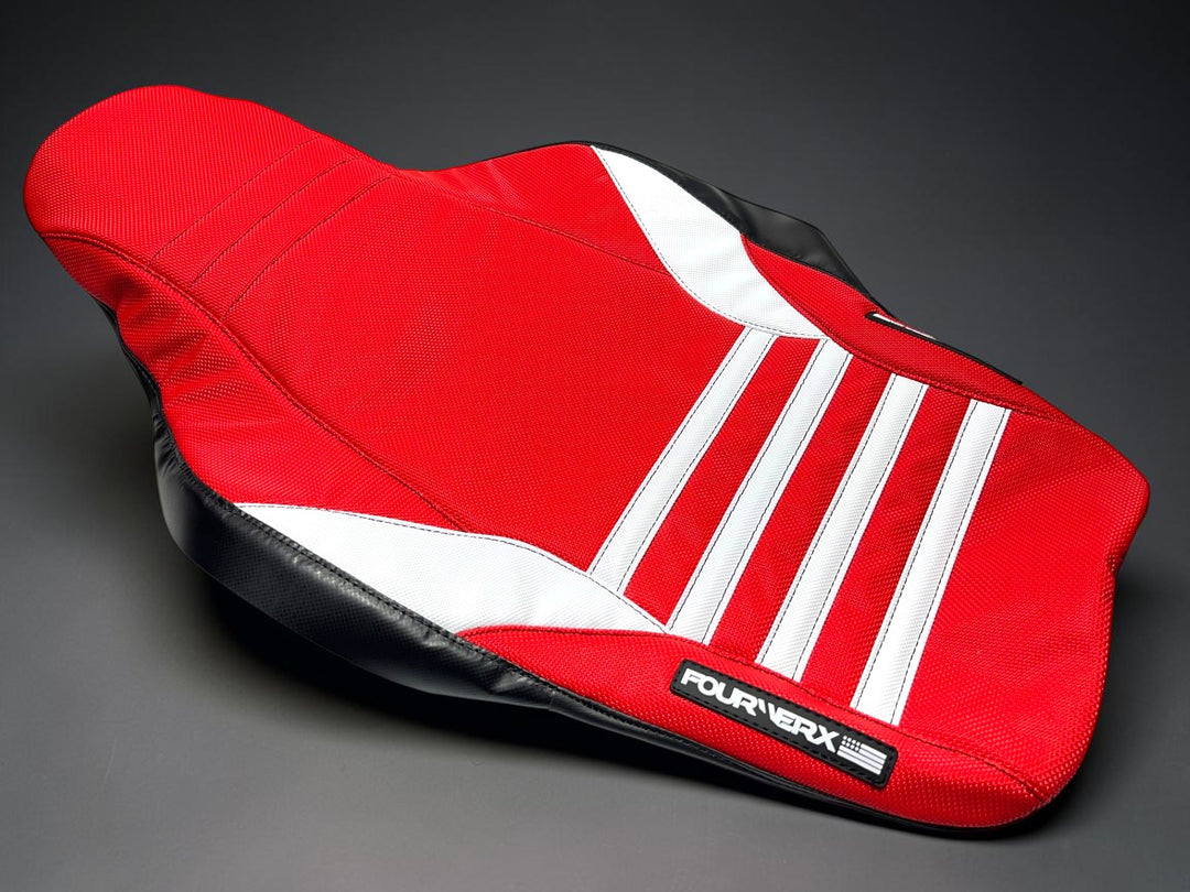 HONDA TRX400EX 99-07 SEAT COVER - RED / WHITE