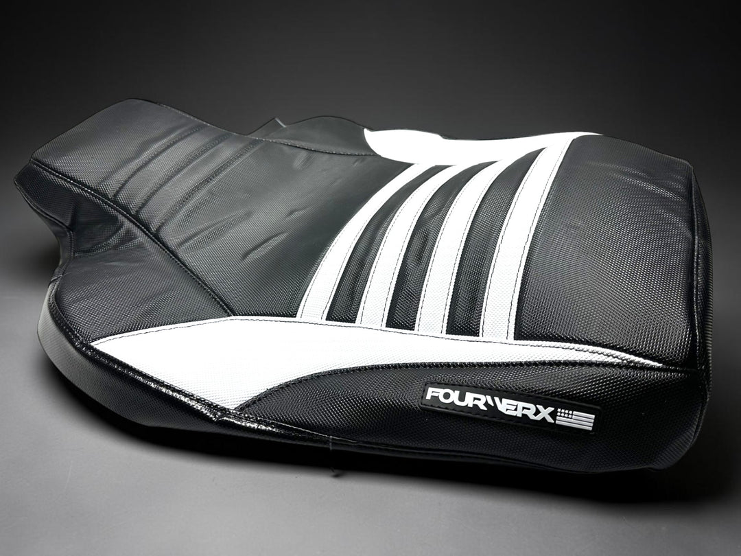 HONDA TRX250R 88/89 BLACK / WHITE SEAT COVER