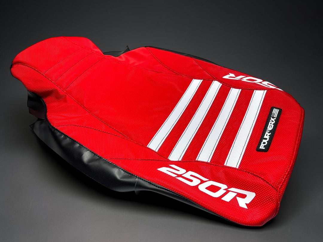 HONDA TRX250R 86/87 SEAT COVER - RED / WHITE / 250R LOGO