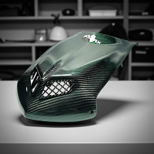 TRX450R 'A58' GREEN WIRE CARBON FIBER HOOD - LIMITED