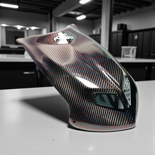 TRX450R 'A58'  RED WIRE CARBON FIBER HOOD - LIMITED