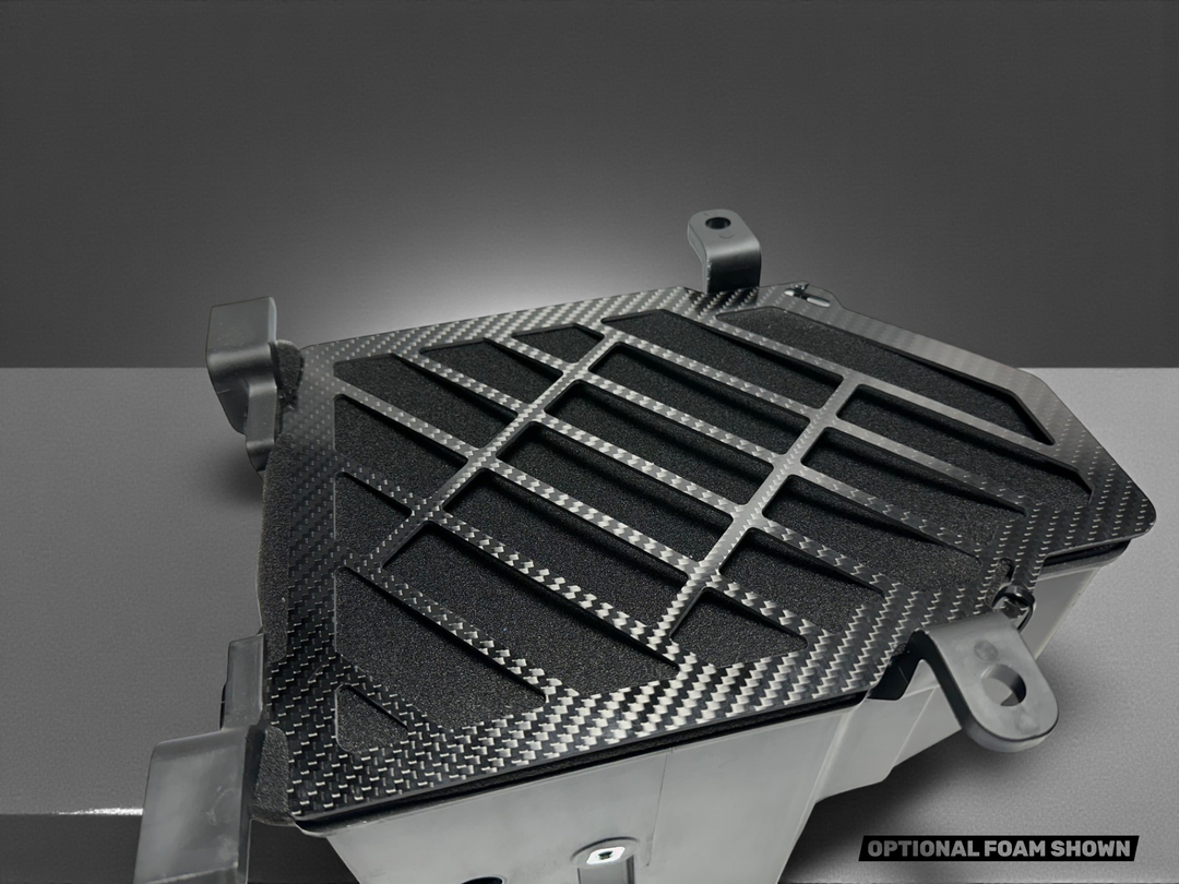 YFZ450R VENTED AIR BOX LID - CARBON FIBER ( OPTIONAL: UNI FILTER FOAM )
