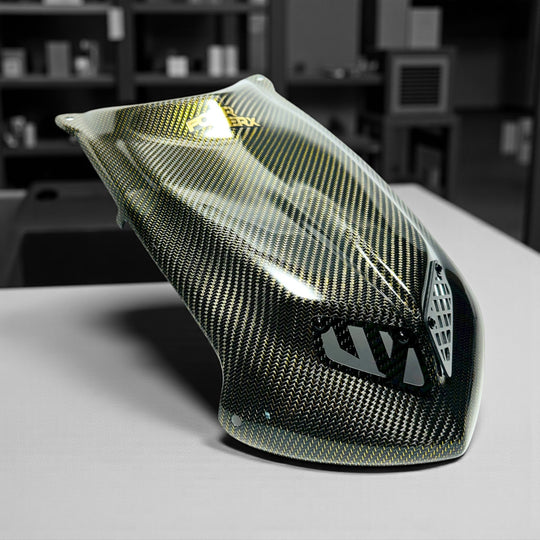 TRX450R 'A58'  GOLD WIRE CARBON FIBER HOOD - LIMITED