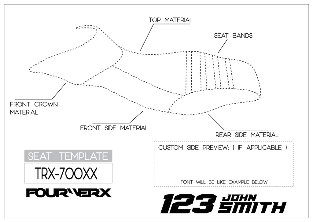 HONDA TRX700XX CUSTOM SEAT COVER | LIVE PREVIEW