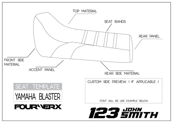 YAMAHA BLASTER CUSTOM SEAT COVER | LIVE PREVIEW