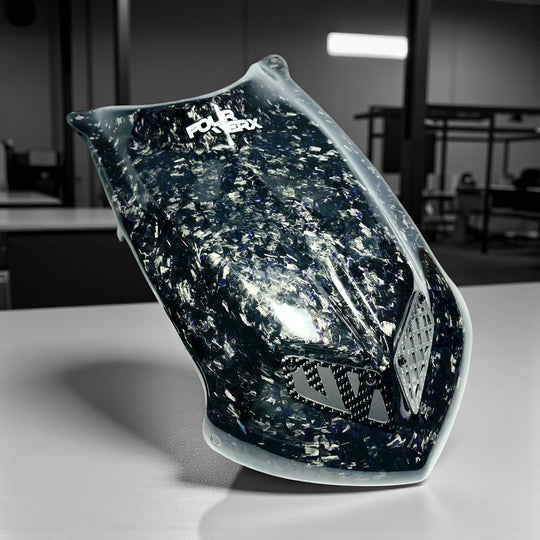 TRX450R 'A58' FORGED CARBON FIBER HOOD WITH PURPLE FLAKE