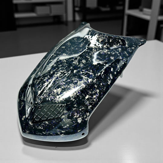 TRX450R 'A58' FORGED CARBON FIBER HOOD WITH PURPLE FLAKE