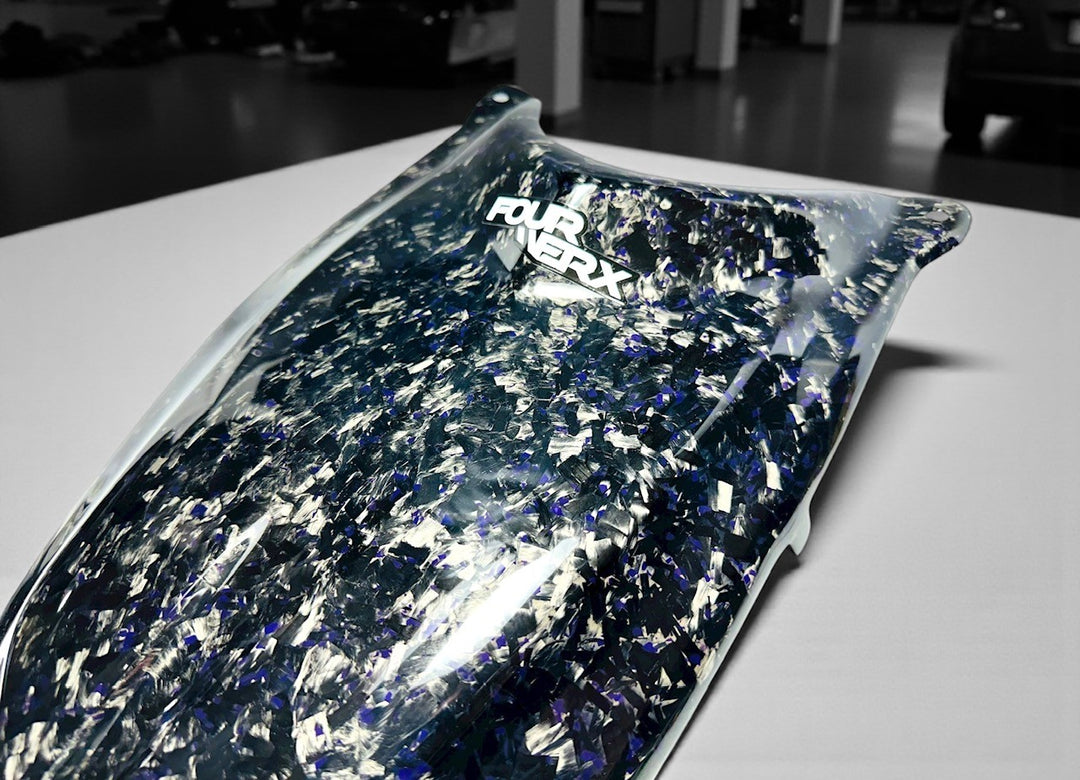 TRX450R 'A58' FORGED CARBON FIBER HOOD WITH PURPLE FLAKE