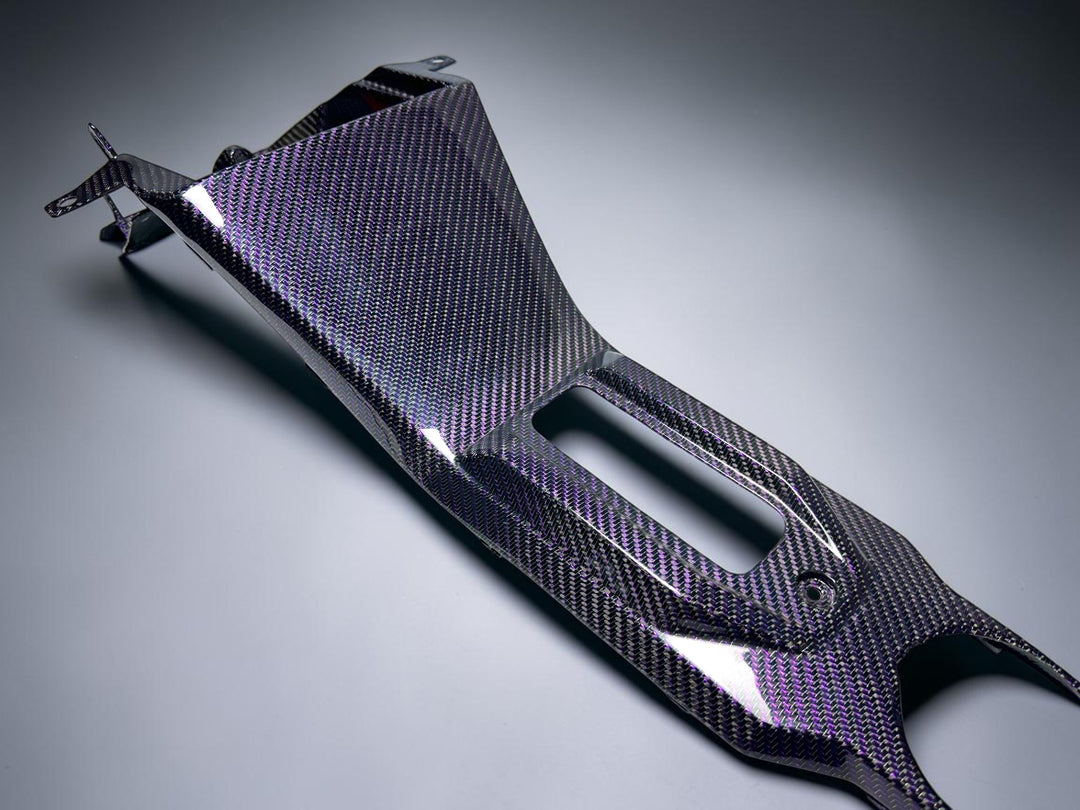2020-2027 POLARIS RZR PRO XP / PRO R - CARBON FIBER FRONT CENTER CONSOLE ( FULL ) - LIMITED PURPLE WIRE