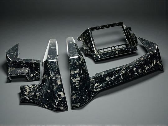 2020-24 POLARIS RZR PRO XP / PRO R (4 PC) DASH TRIM KIT / FORGED CARBON / GOLD FLAKE - LIMITED