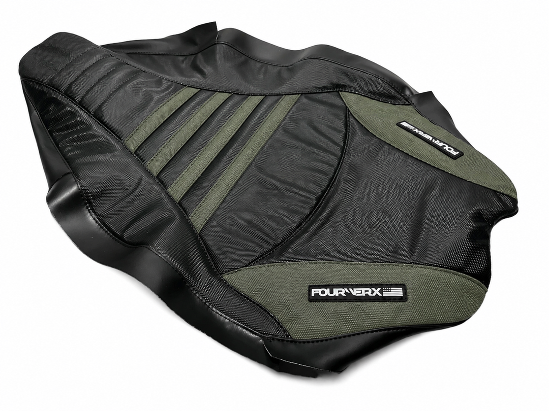 YAMAHA 09+ YFZ450R/X v2 SEAT COVER - BLACK / ARMY GREEN