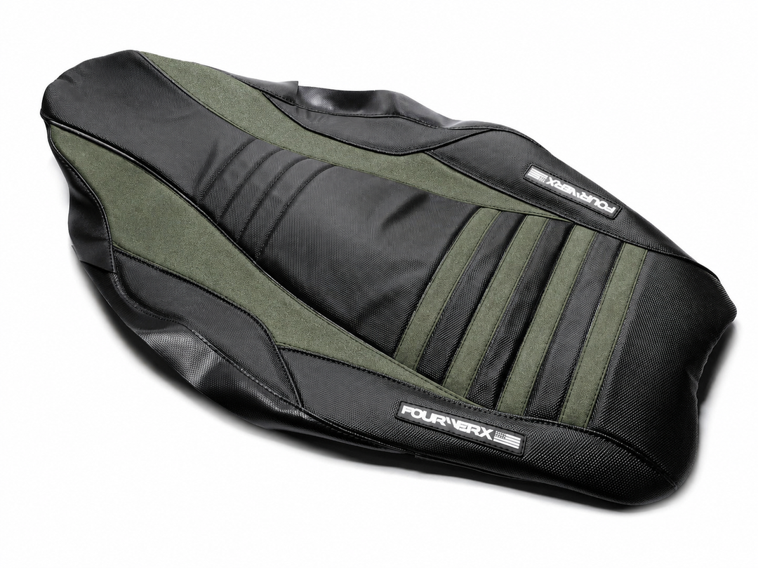 HONDA TRX450R v4 SEAT COVER - BLACK / ARMY GREEN