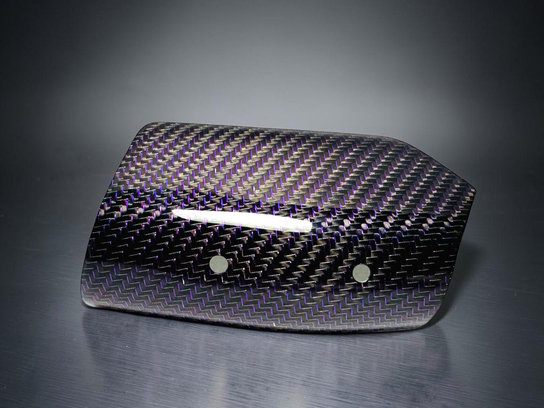 UNIVERSAL CARBON FIBER ATV REAR HEAT SHIELD- PURPLE WIRE LIMITED EDITION