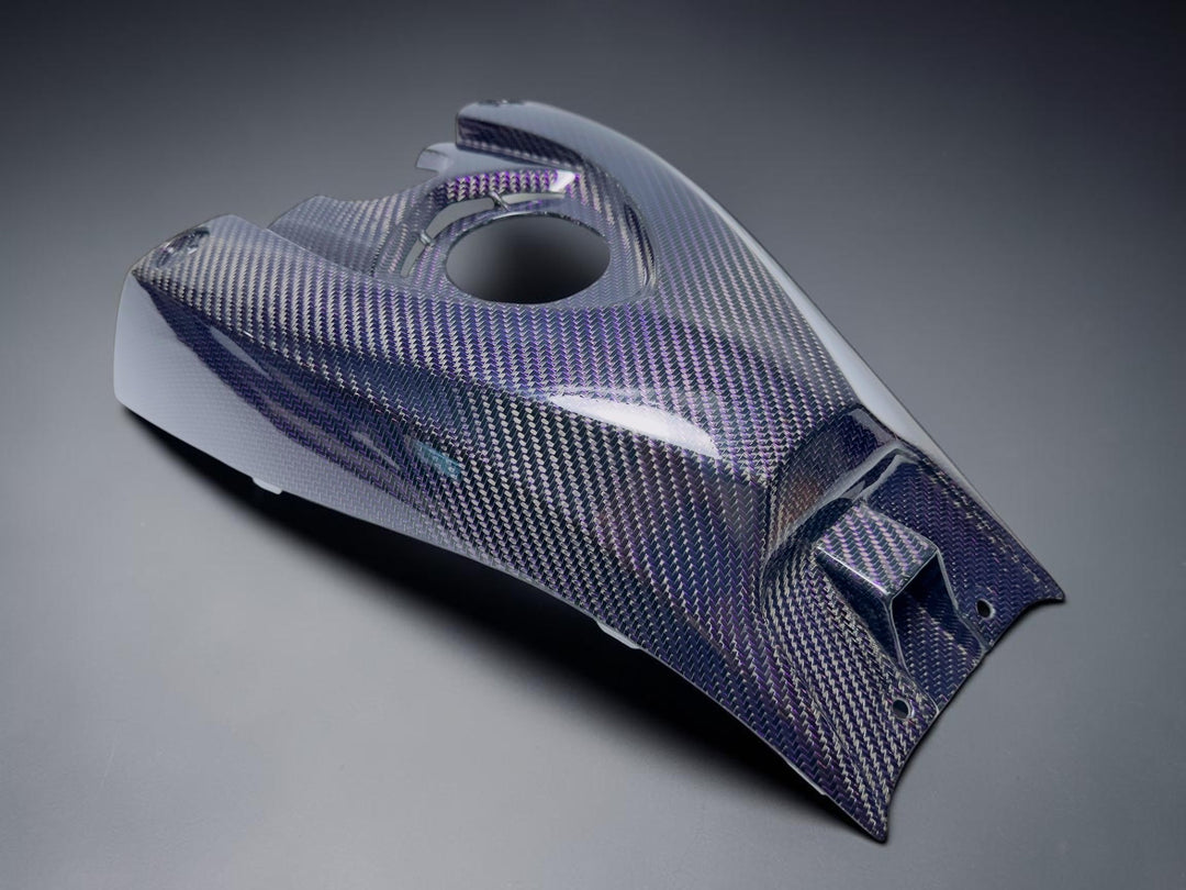 14+ YFZ450R PURPLE WIRE CARBON FIBER TANK COVER - LIMITED EDITION