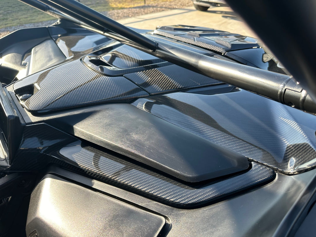 CAN AM MAVERICK R CARBON FIBER 3 PC DASH TRIM KIT