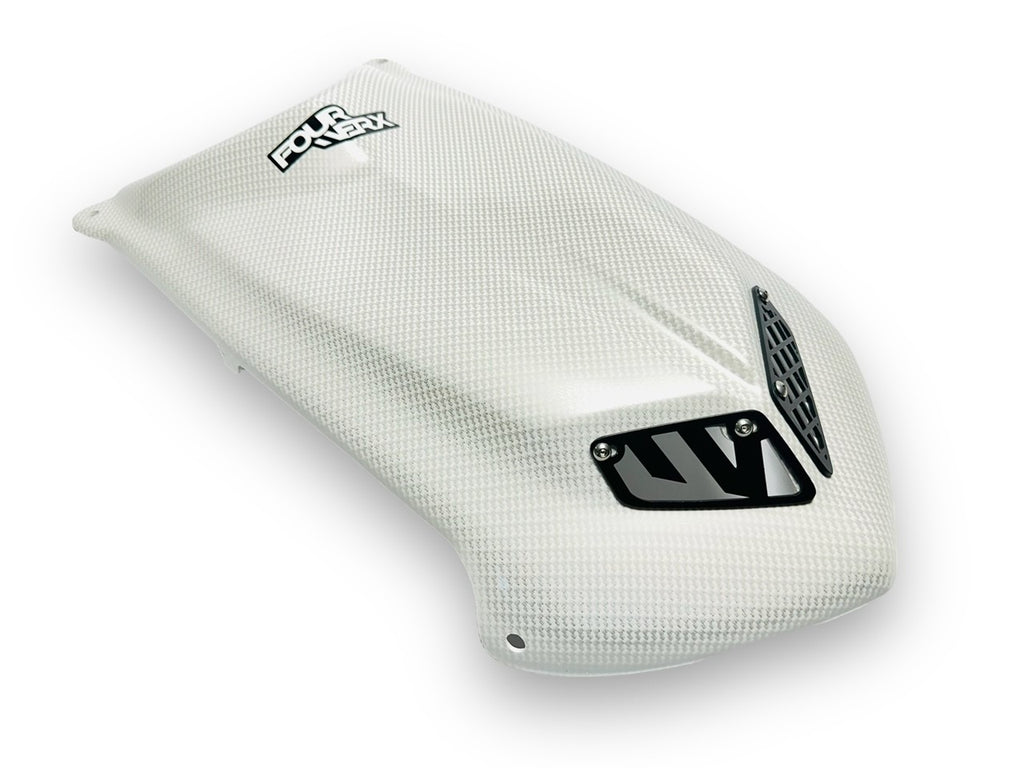 TRX450R 'A58' WHITE "CARBON" PLASTIC HOOD