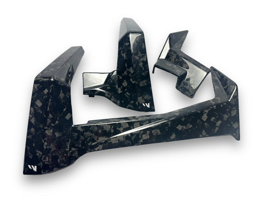 2020-24 POLARIS RZR PRO XP / PRO R CARBON FIBER DASH TRIM KIT ( 3 PC )