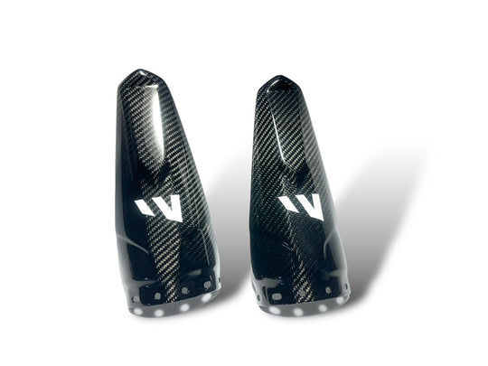 CAN AM MAVERICK R CARBON FIBER REAR SHOCK GUARD / SET