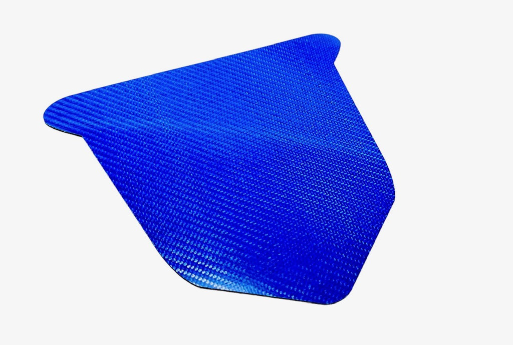 UNIVERSAL BLUE HYBRID CARBON FIBER REAR NUMBER PLATE FourWerx Carbon