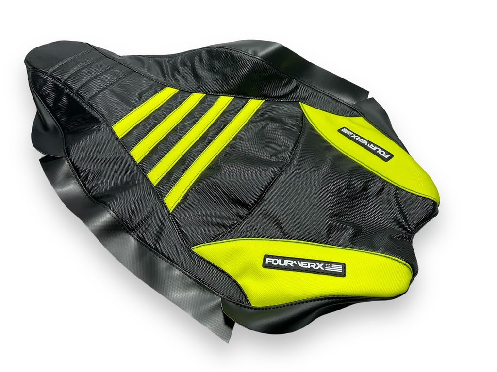YAMAHA 09+ YFZ450R/X v2 SEAT COVER - BLACK / FLO YELLOW – FourWerx